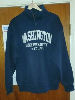 Jansport Navy Crewneck Sweatshirt with Maroon Logo